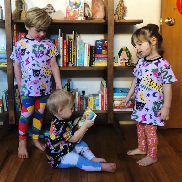 Nooworks Checkered Ladies Kids Legging NWOT - Picture 3 of 4